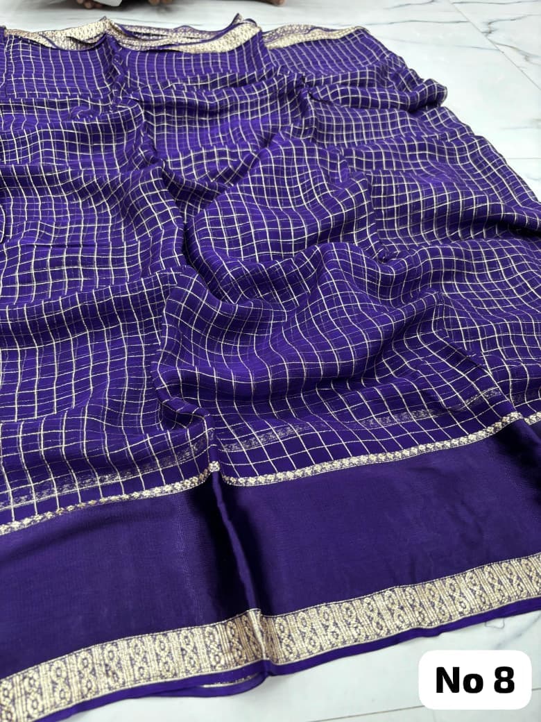 Original Viscose Georgette Saree (No 8)