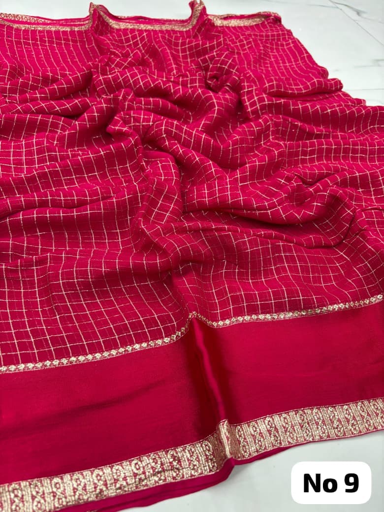 Original Viscose Georgette Saree (No 9)