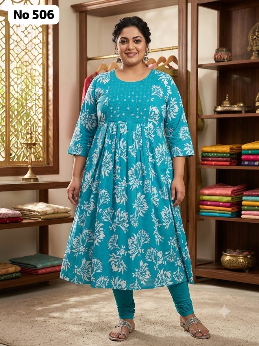 Embroidery Rayon Anarkali (Plus Size) (No 506)