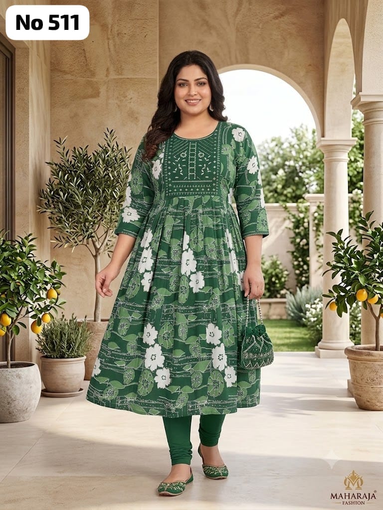 Embroidery Rayon Anarkali (Plus Size) (No 511)