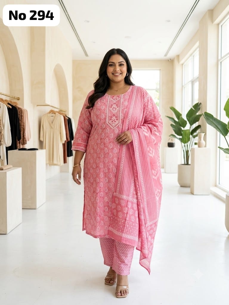 Cotton 3 Pcs Set (Plus Size) (No 294)