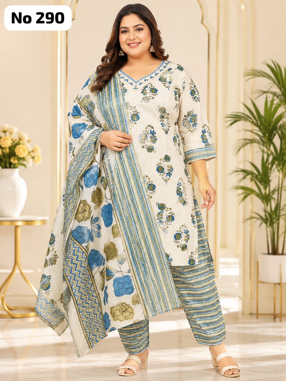 Cotton 3 Pcs Set (Plus Size) (No 290)