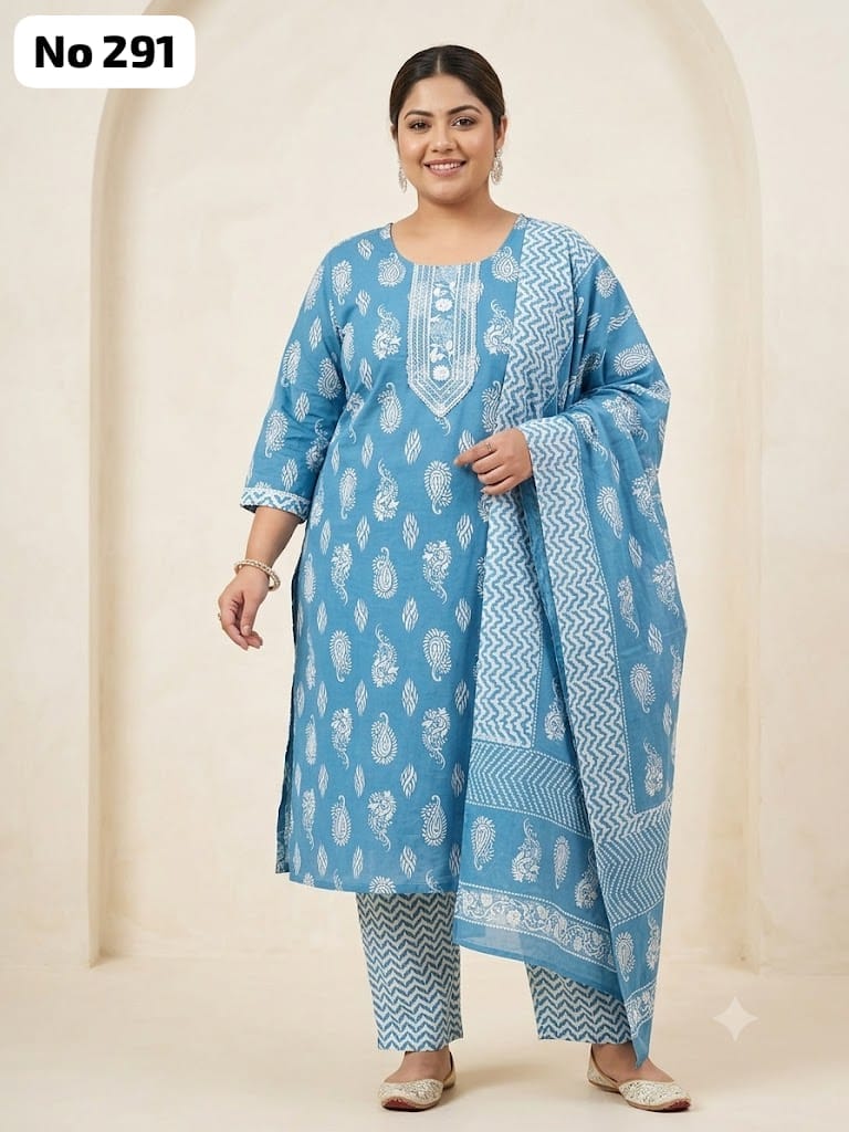 Cotton 3 Pcs Set (Plus Size) (No 291)