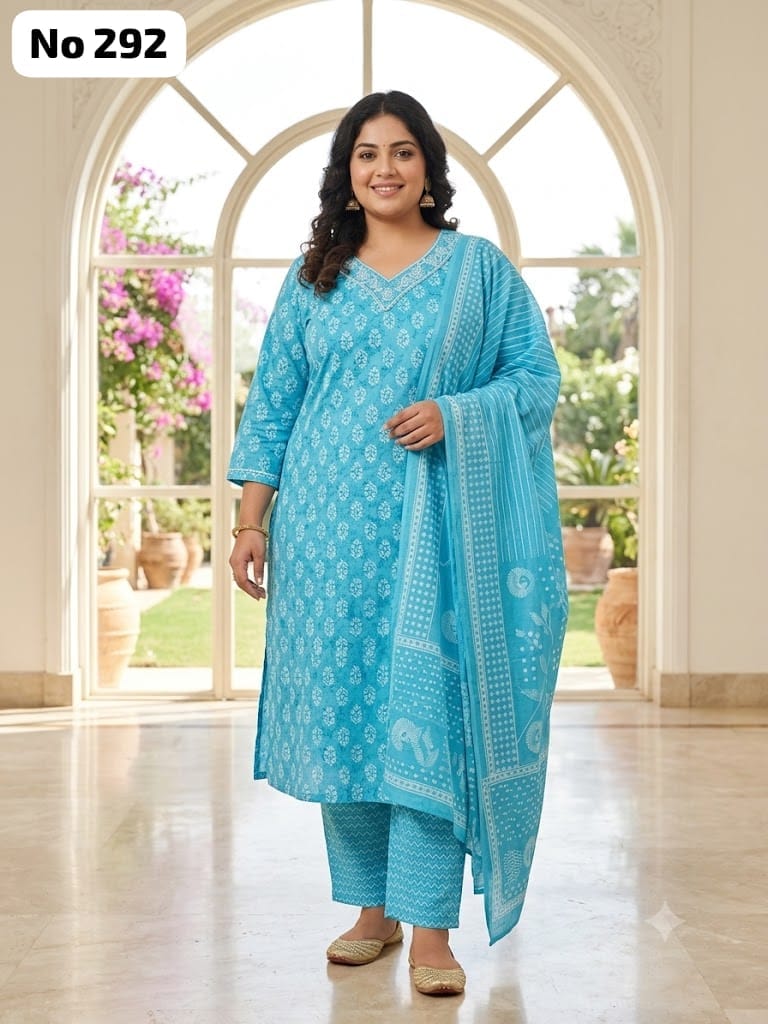 Cotton 3 Pcs Set (Plus Size) (No 292)