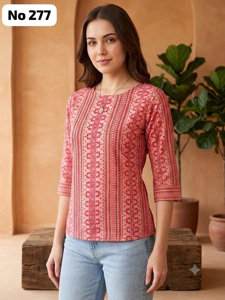 Rayon Short Top (Frill Sleeve) (No 277)