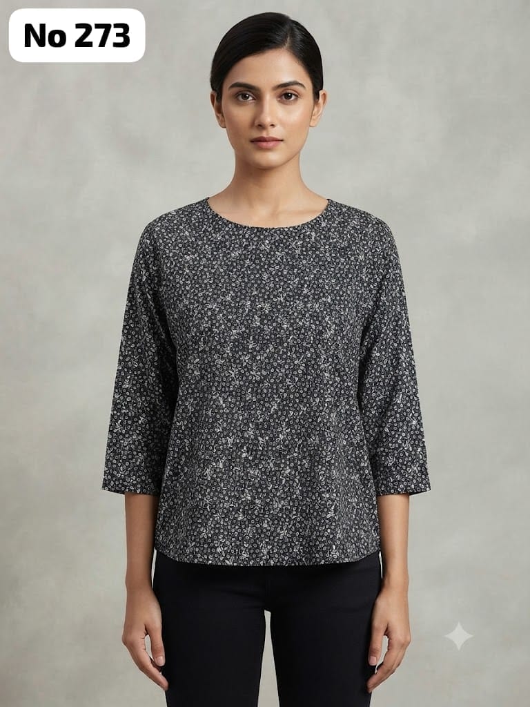 Rayon Short Top (Frill Sleeve) (No 273)