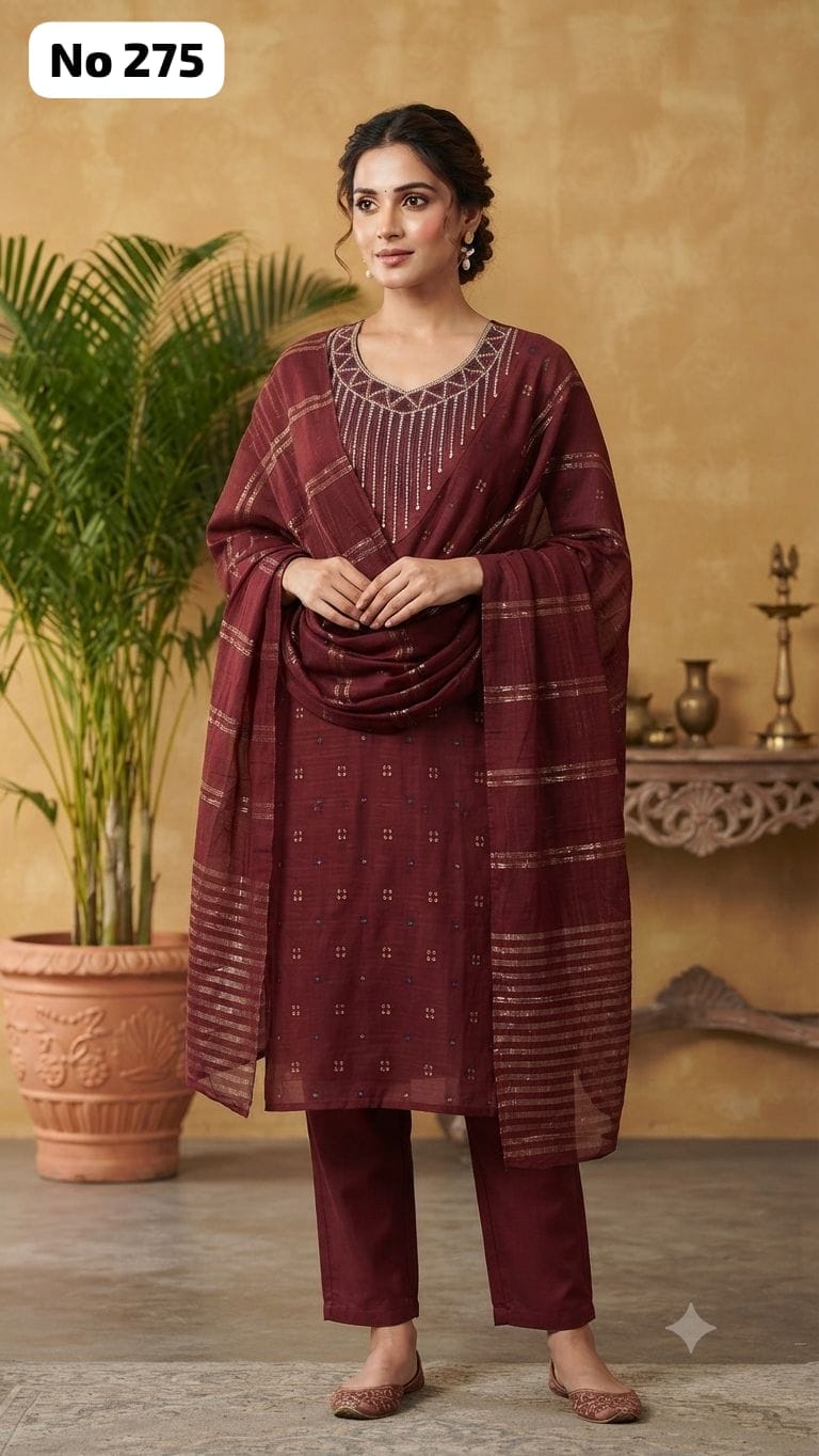 Butta Silk 3 Pcs Set (No 275)