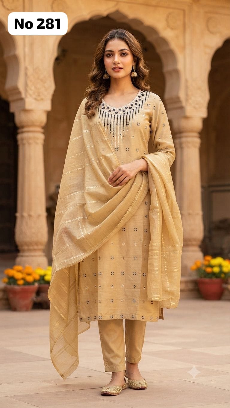 Butta Silk 3 Pcs Set (No 281)