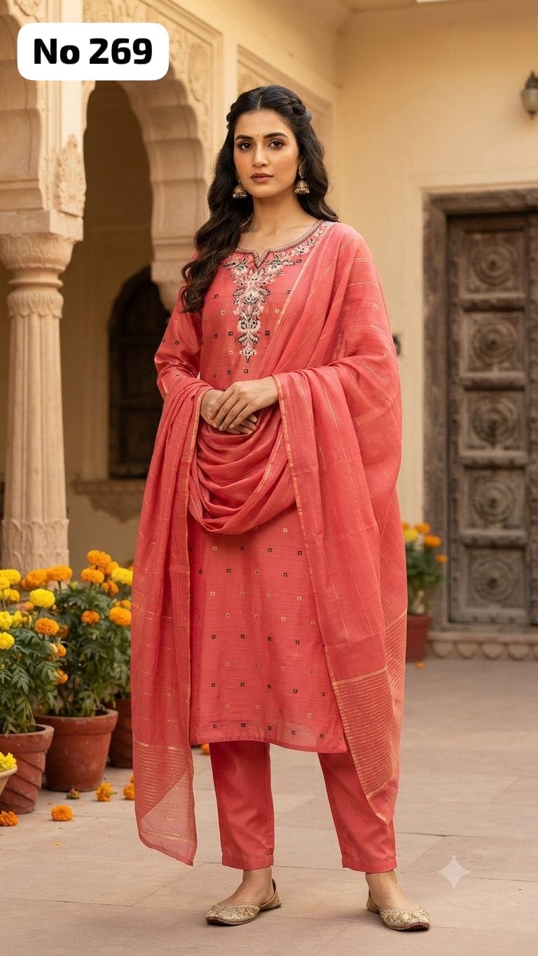 Butta Silk 3 Pcs Set (No 269)