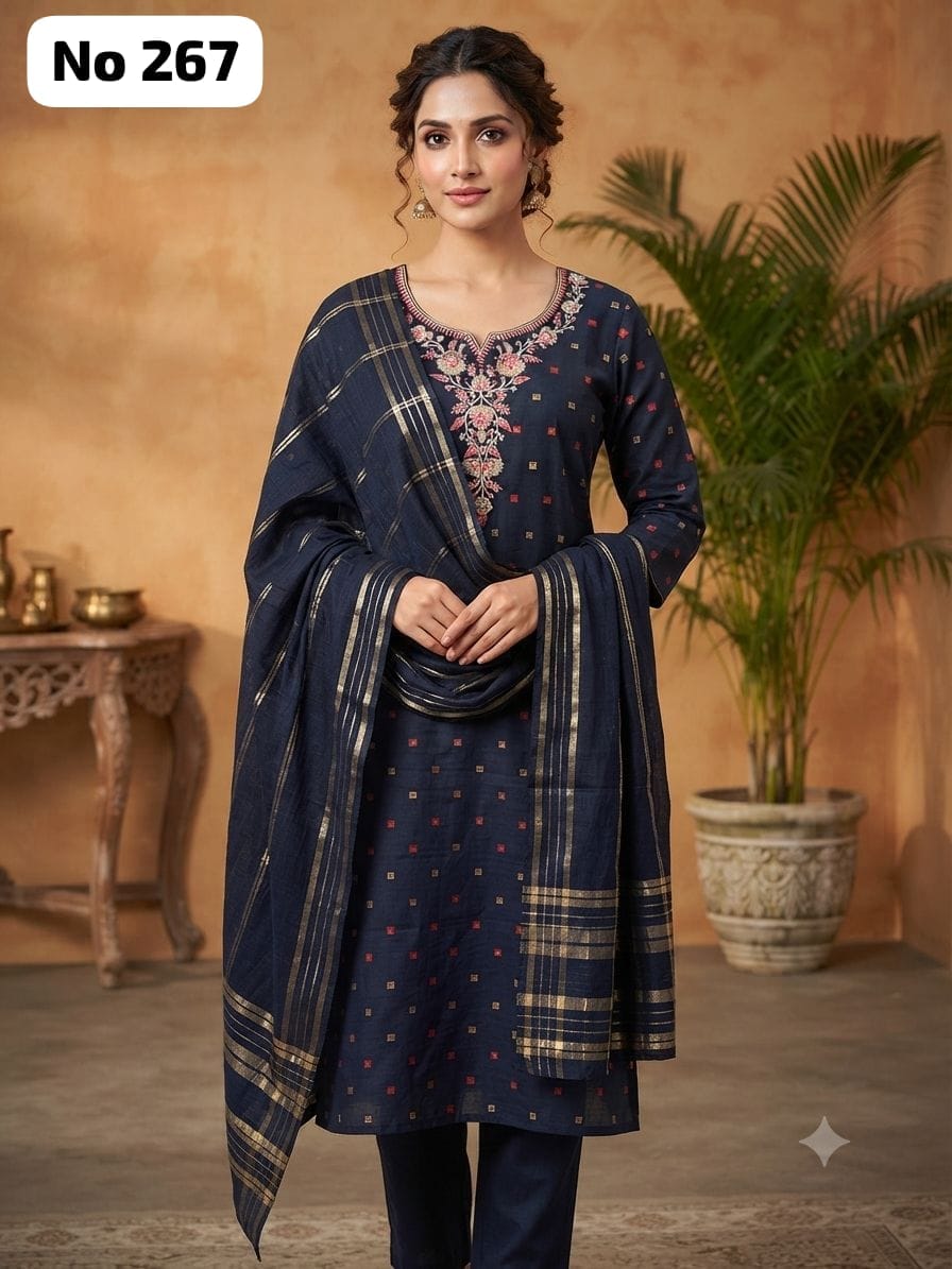 Butta Silk 3 Pcs Set (No 267)