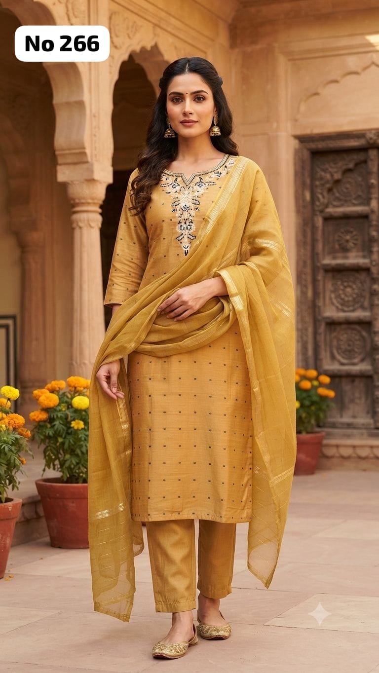 Butta Silk 3 Pcs Set (No 266)