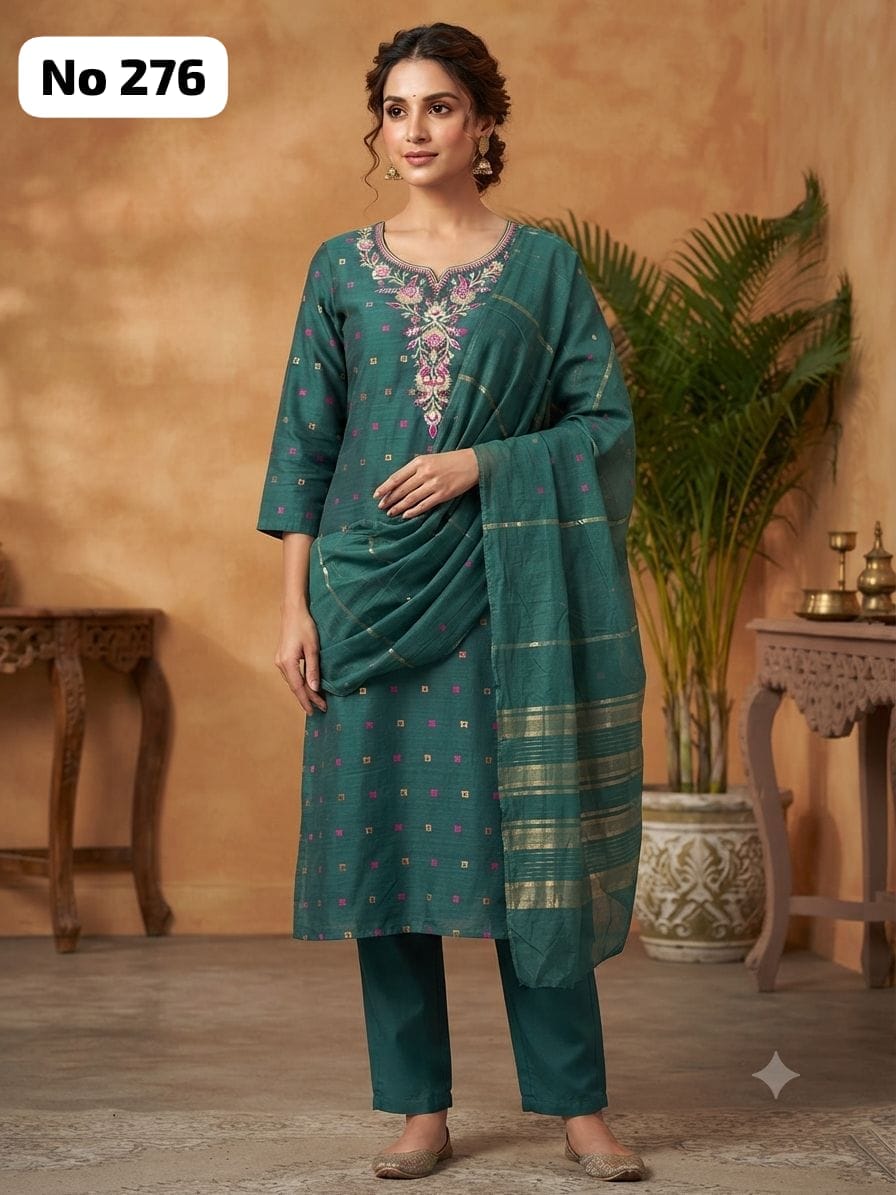 Butta Silk 3 Pcs Set (No 276)