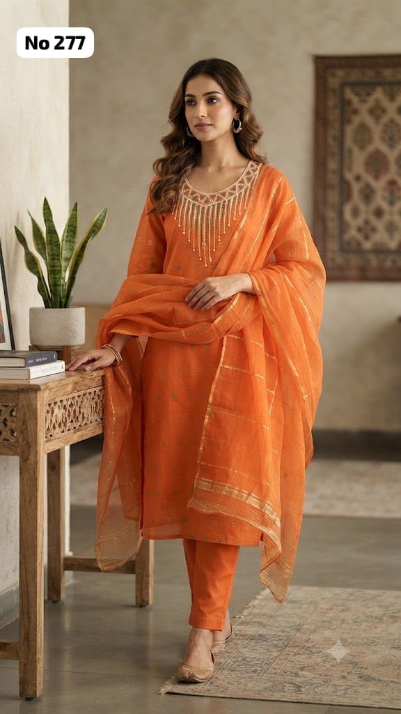 Butta Silk 3 Pcs Set (No 277)
