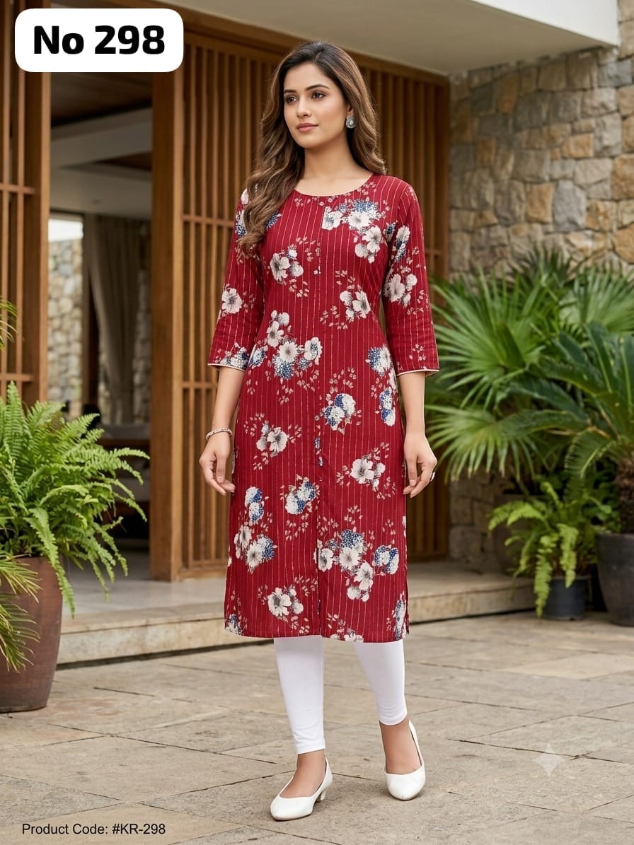 Aline Side Open Kurti With Lining (No 298)