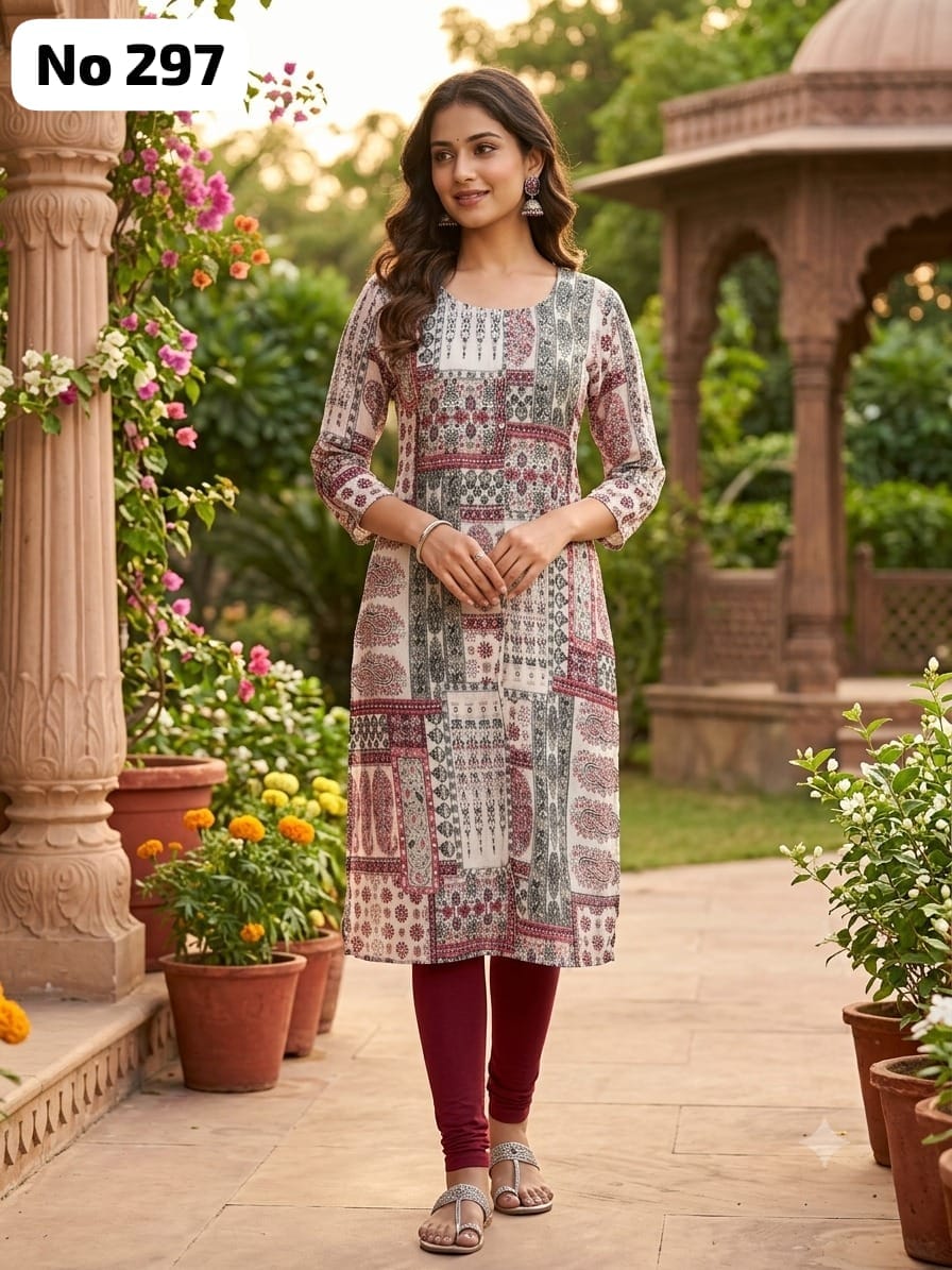 Aline Side Open Kurti With Lining (No 297)