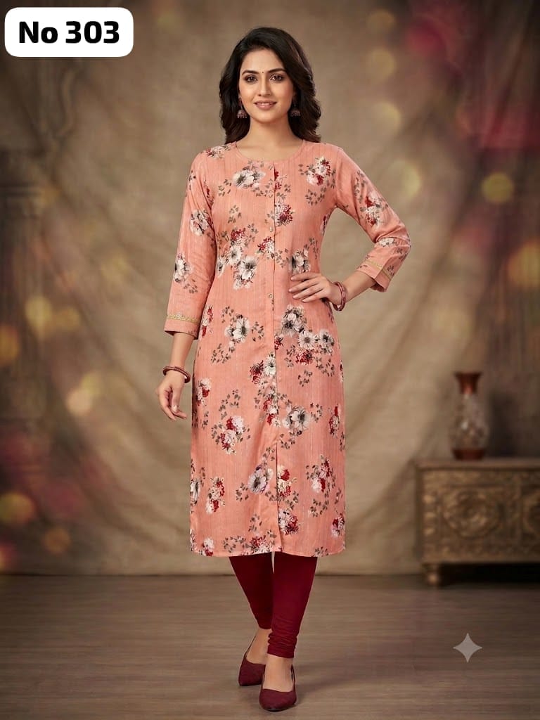 Aline Side Open Kurti With Lining (No 303)
