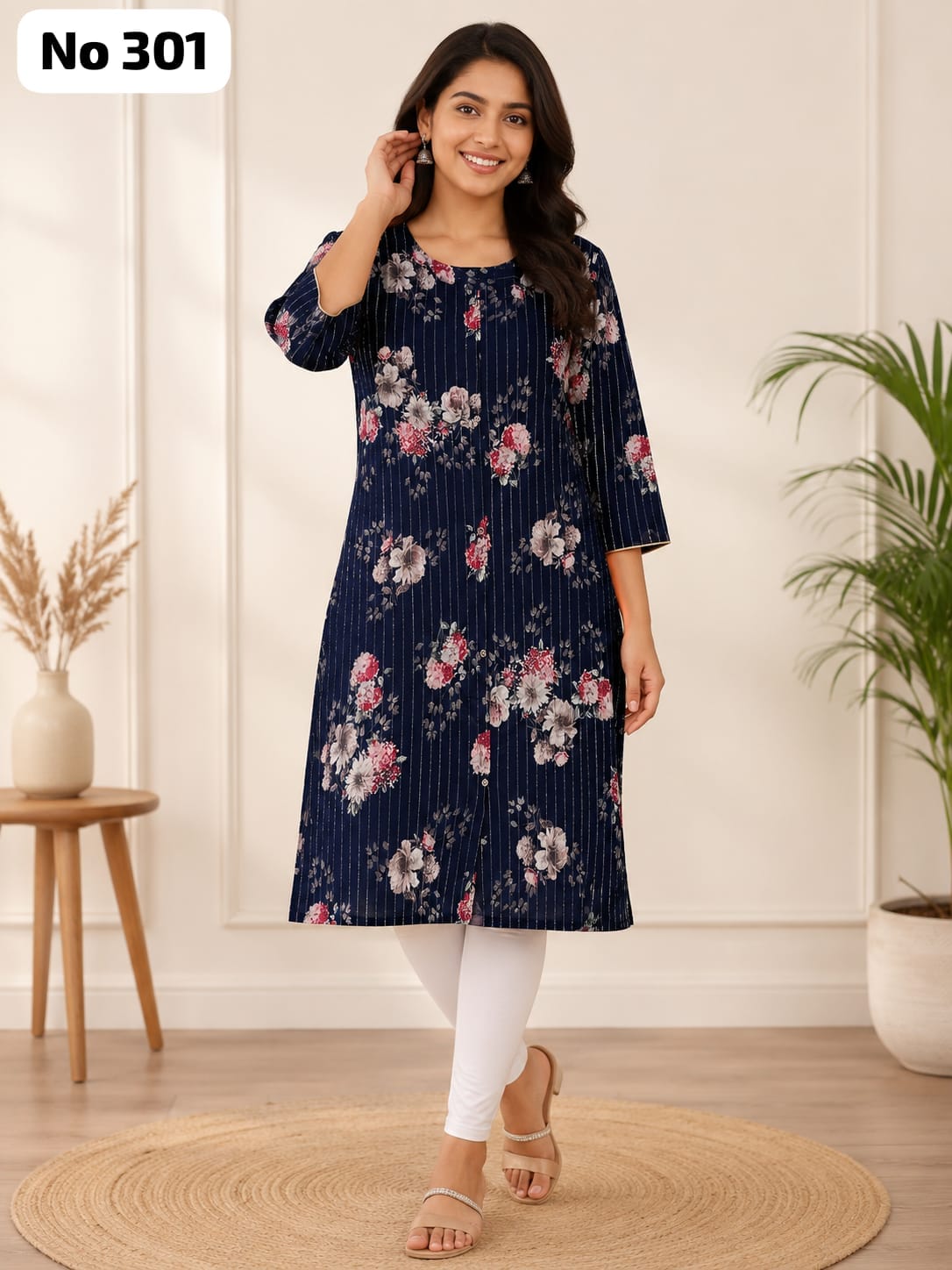 Aline Side Open Kurti With Lining (No 301)