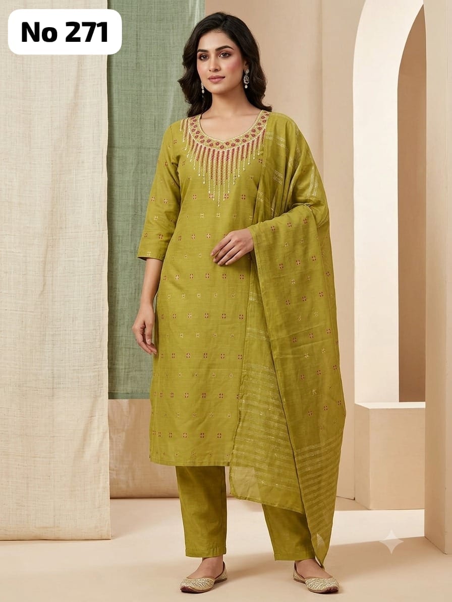 Butta Silk 3 Pcs Set (No 271)