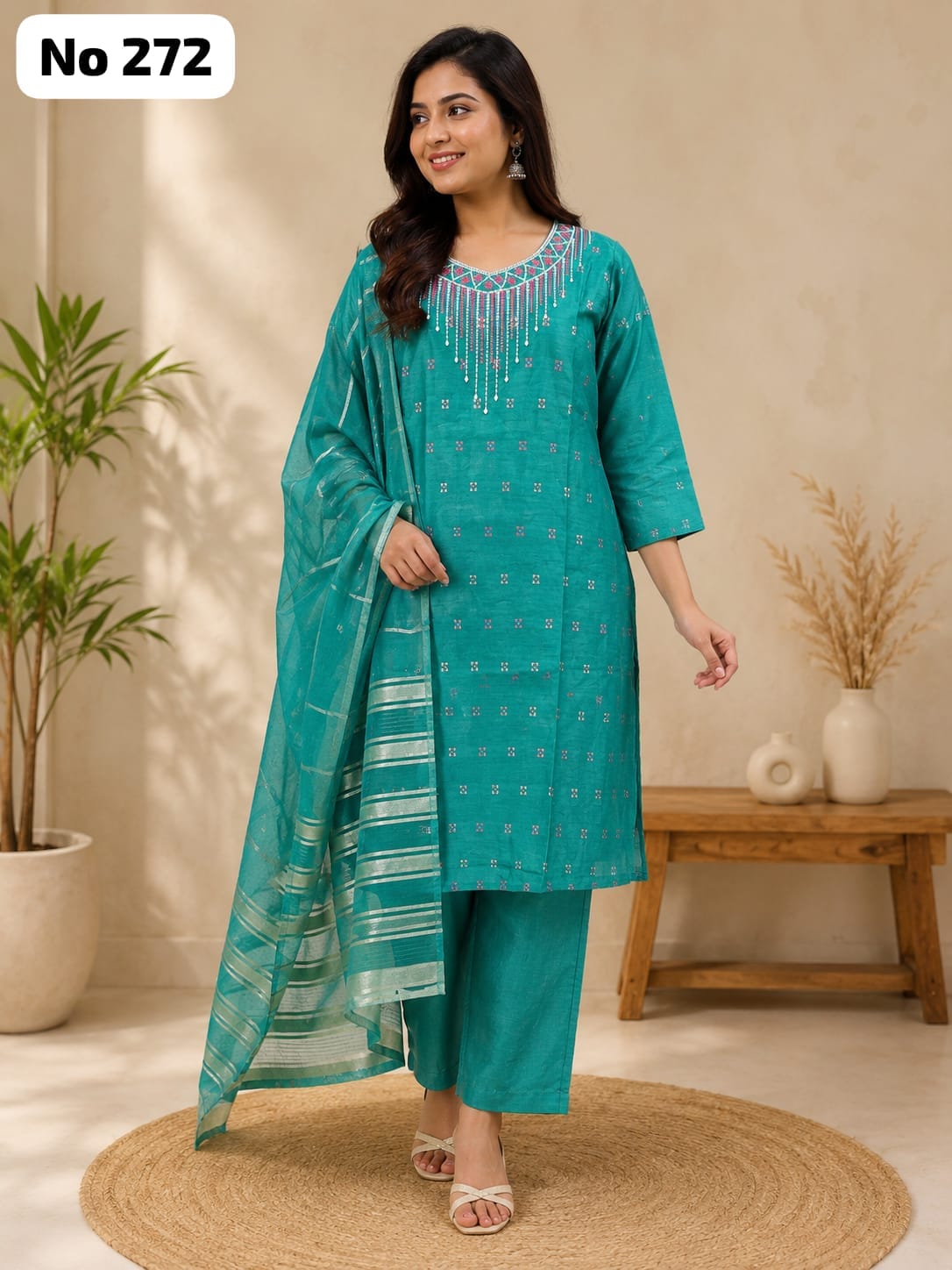 Butta Silk 3 Pcs Set (No 272)