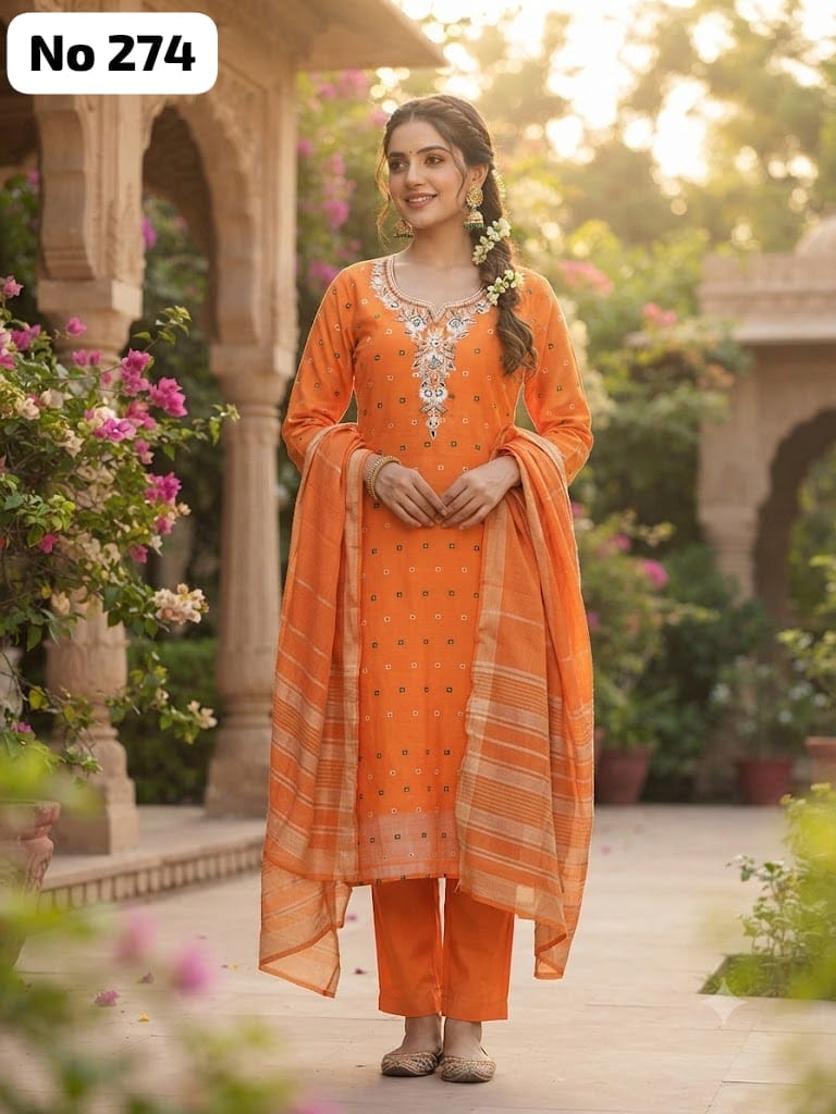 Butta Silk 3 Pcs Set (No 274)