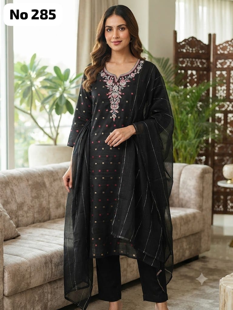Butta Silk 3 Pcs Set (No 285)
