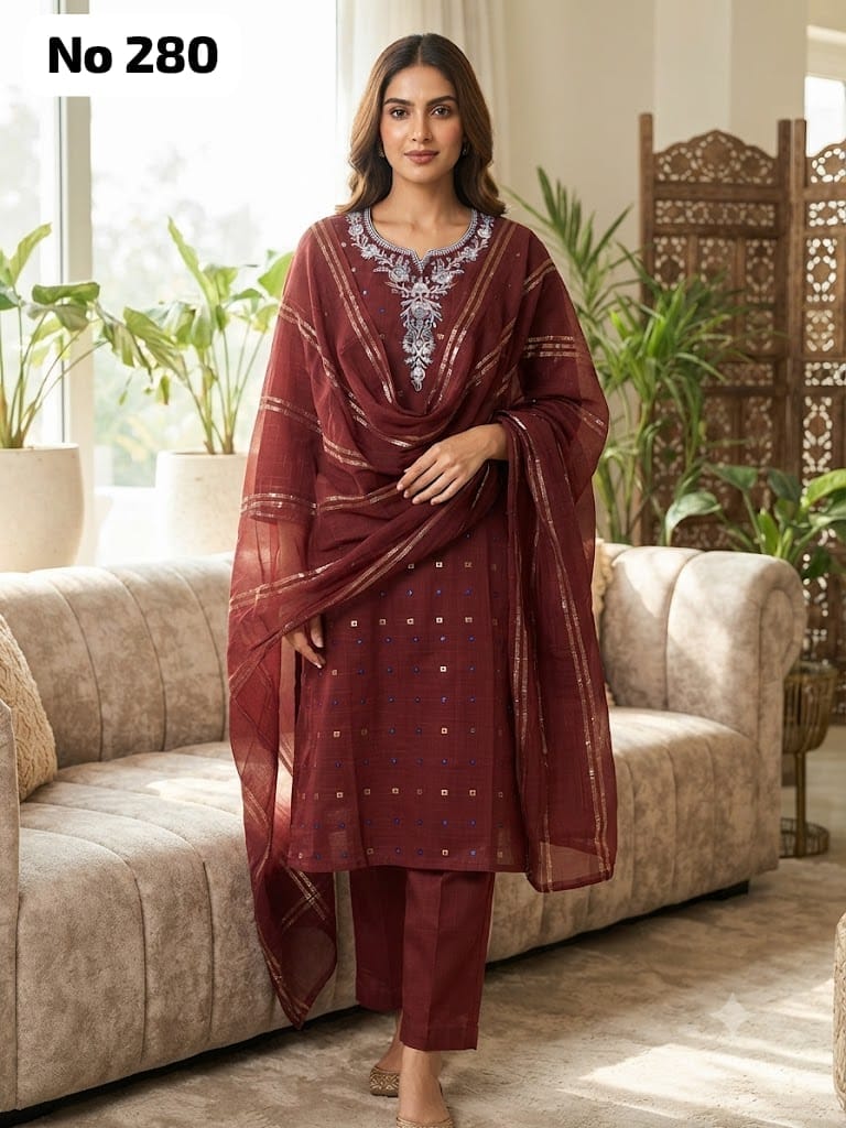 Butta Silk 3 Pcs Set (No 280)