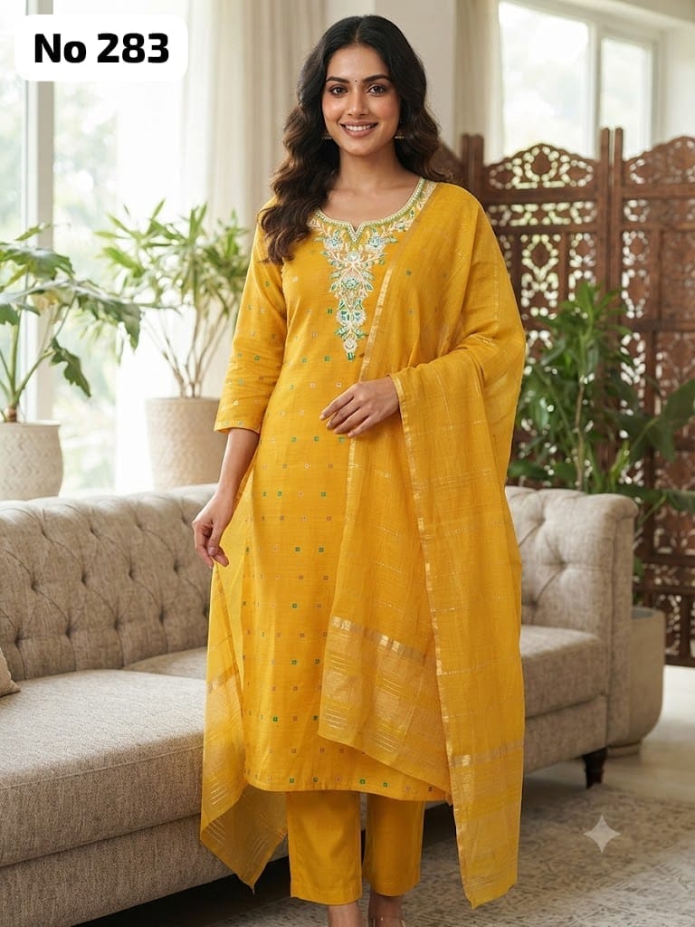 Butta Silk 3 Pcs Set (No 283)