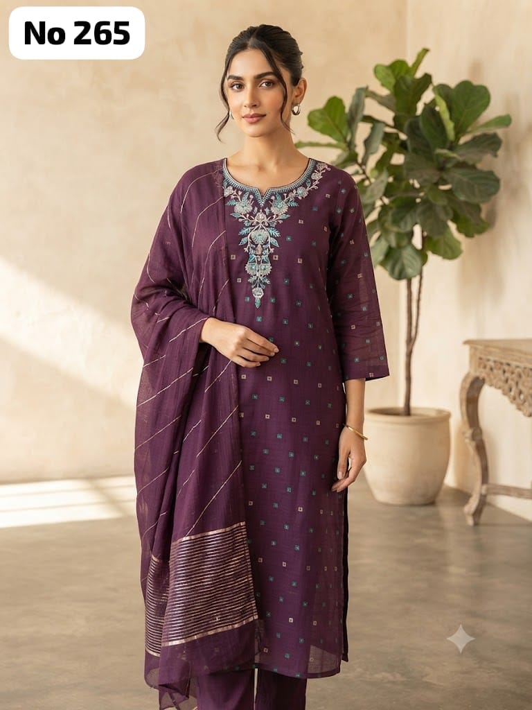 Butta Silk 3 Pcs Set (No 265)