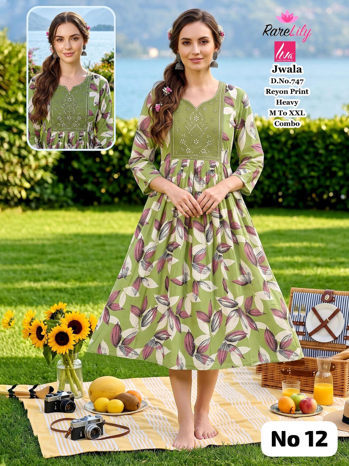 Embroidery Rayon Anarkali (No 12)