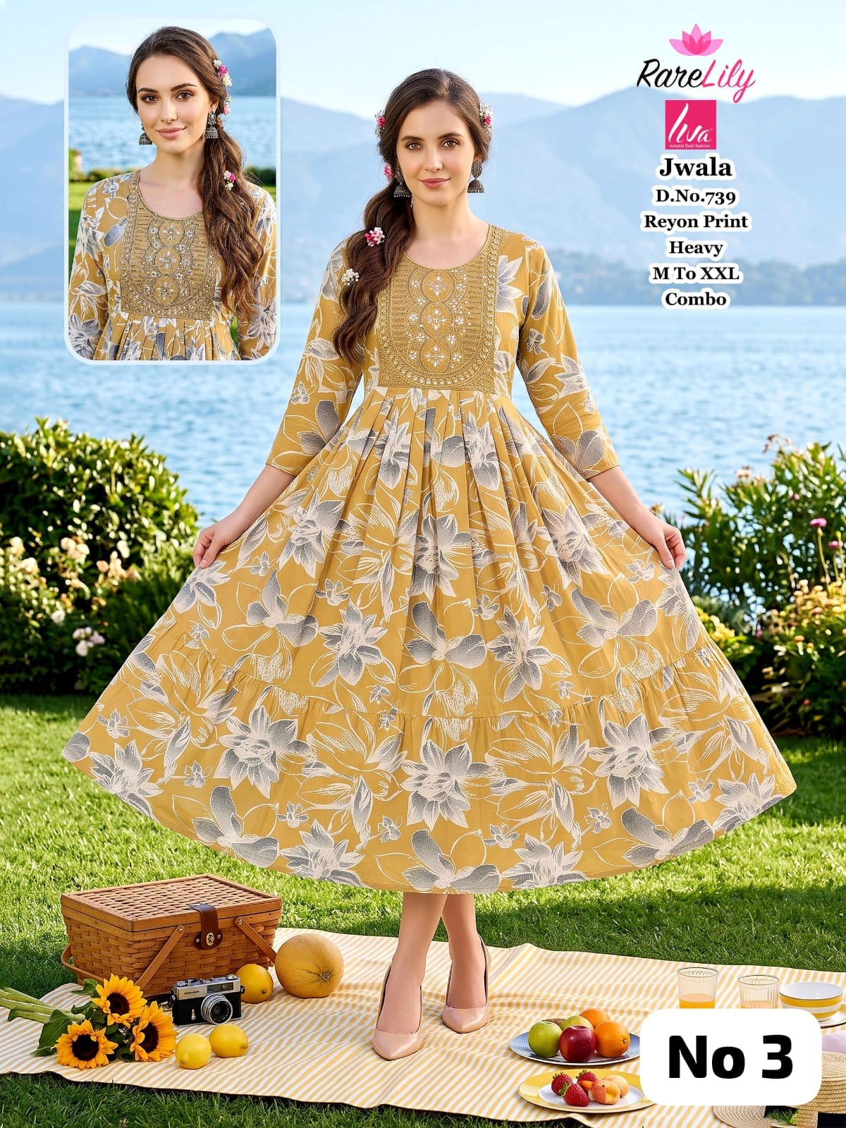 Embroidery Rayon Anarkali (No 3)