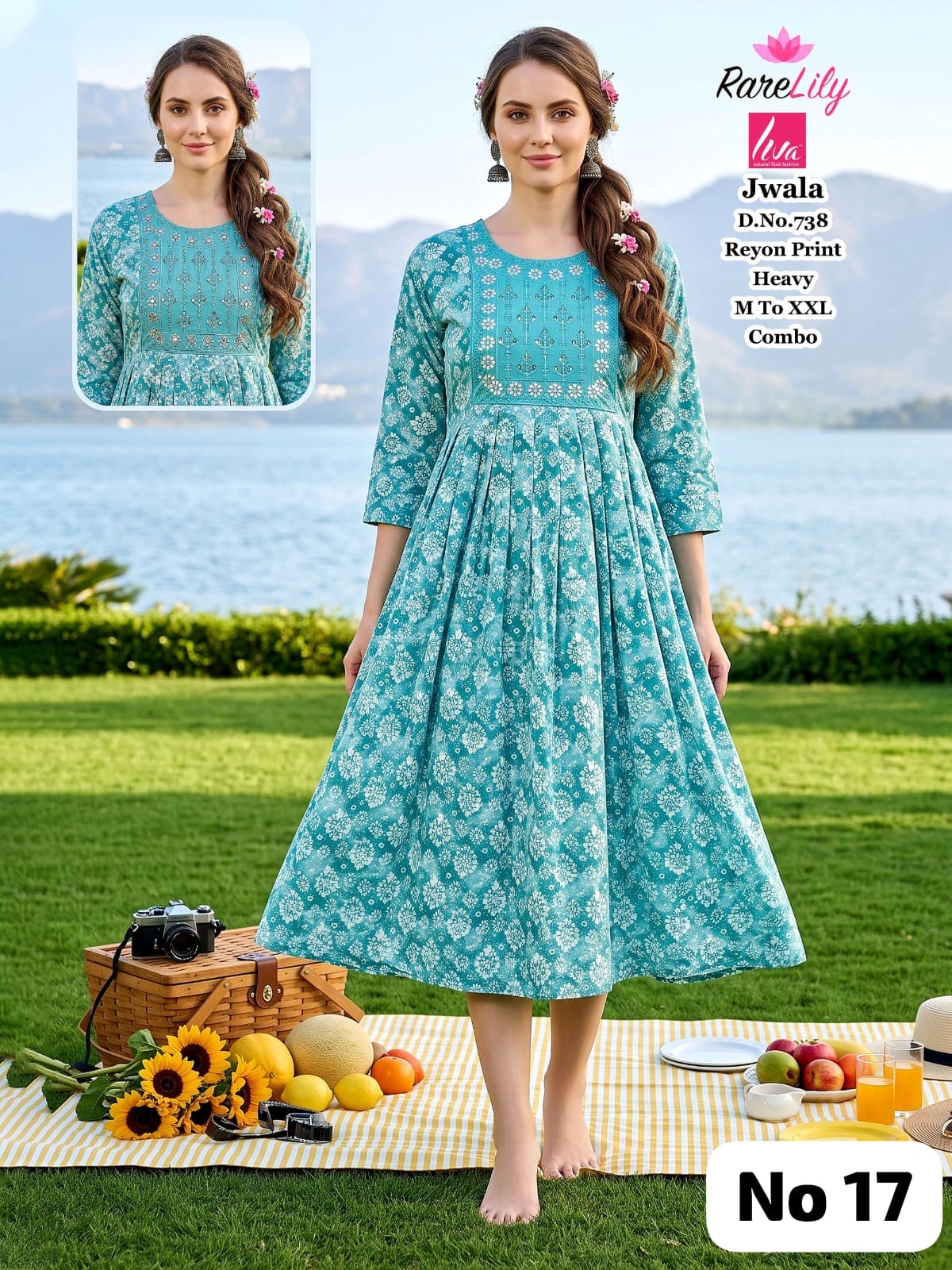Embroidery Rayon Anarkali (No 17)