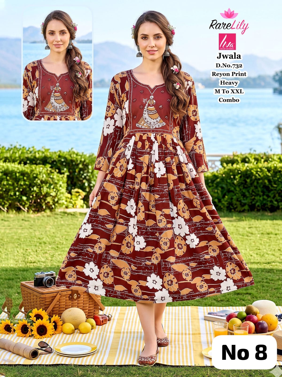 Embroidery Rayon Anarkali (No 8)