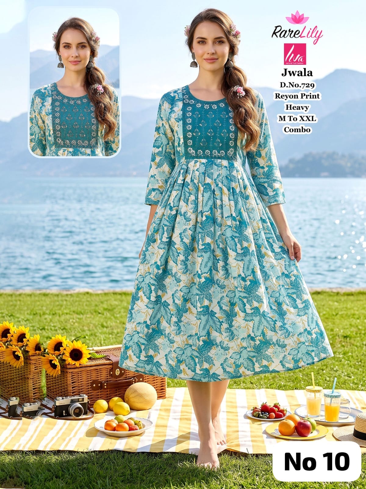Embroidery Rayon Anarkali (No 10)