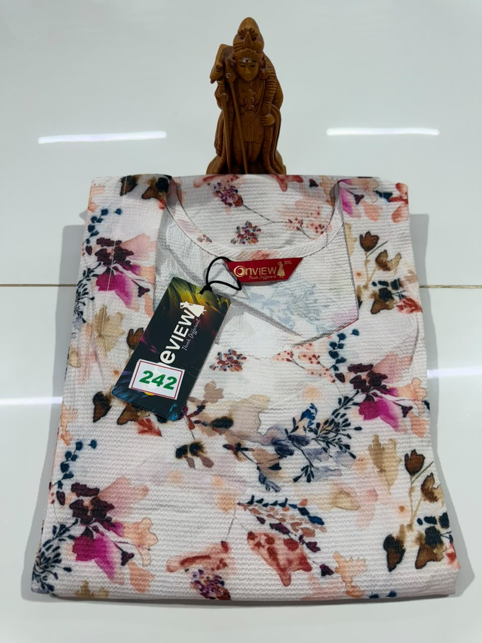 Onview Popcorn Side Open Kurti (242)