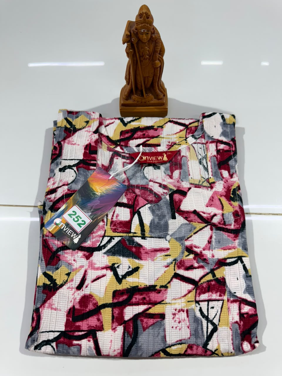 Onview Popcorn Side Open Kurti (252)