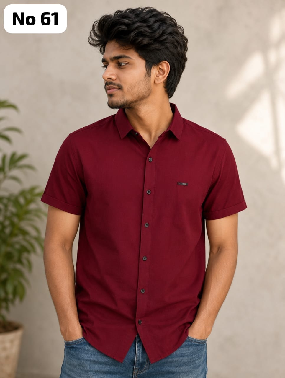 Premium Cotton Lycra Shirt Model T-Shirt (No 61)