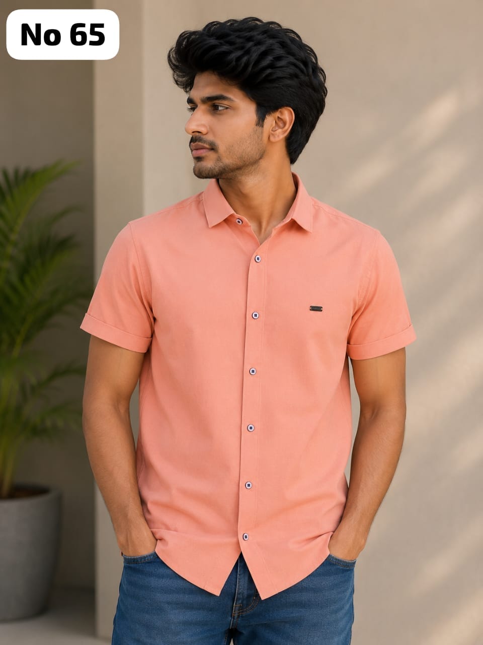 Premium Cotton Lycra Shirt Model T-Shirt (No 65)