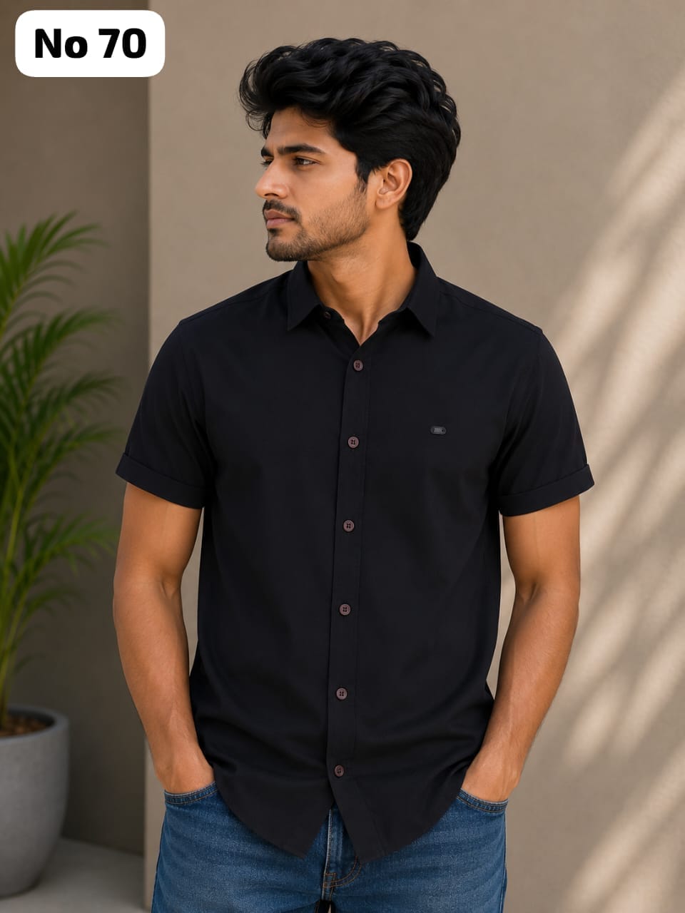 Premium Cotton Lycra Shirt Model T-Shirt (No 70)