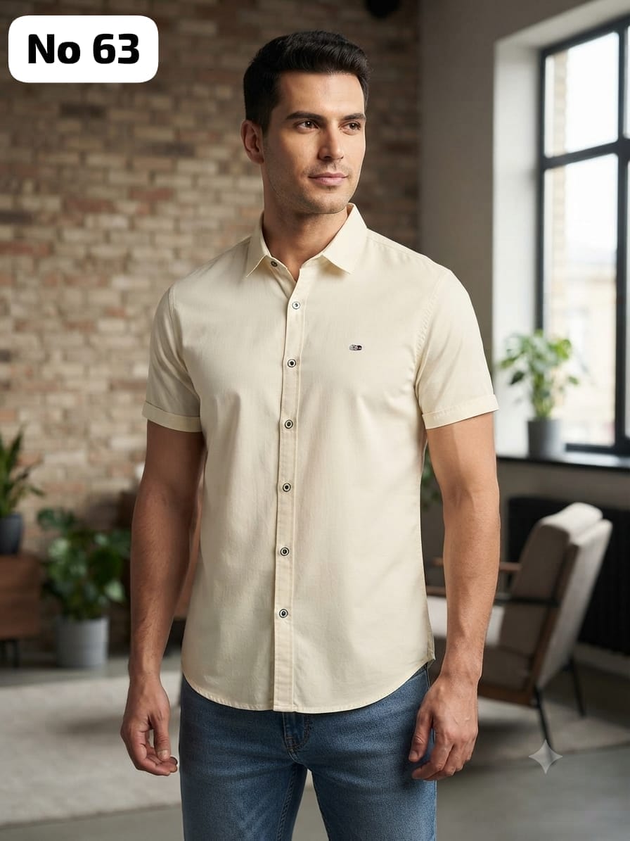 Premium Cotton Lycra Shirt Model T-Shirt (No 63)