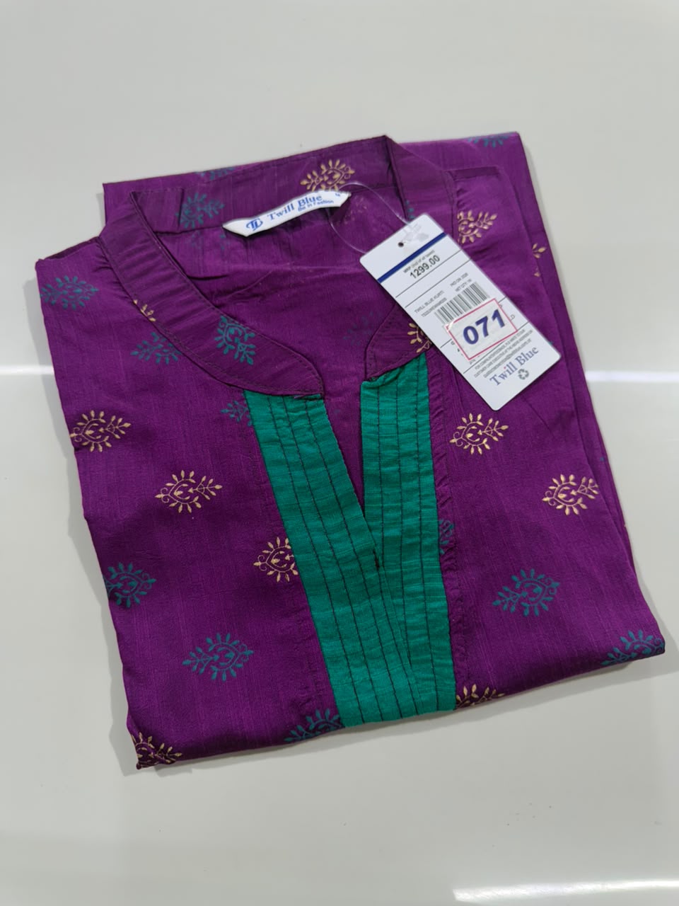 Raw Silk Side Open Kurti (No 71)