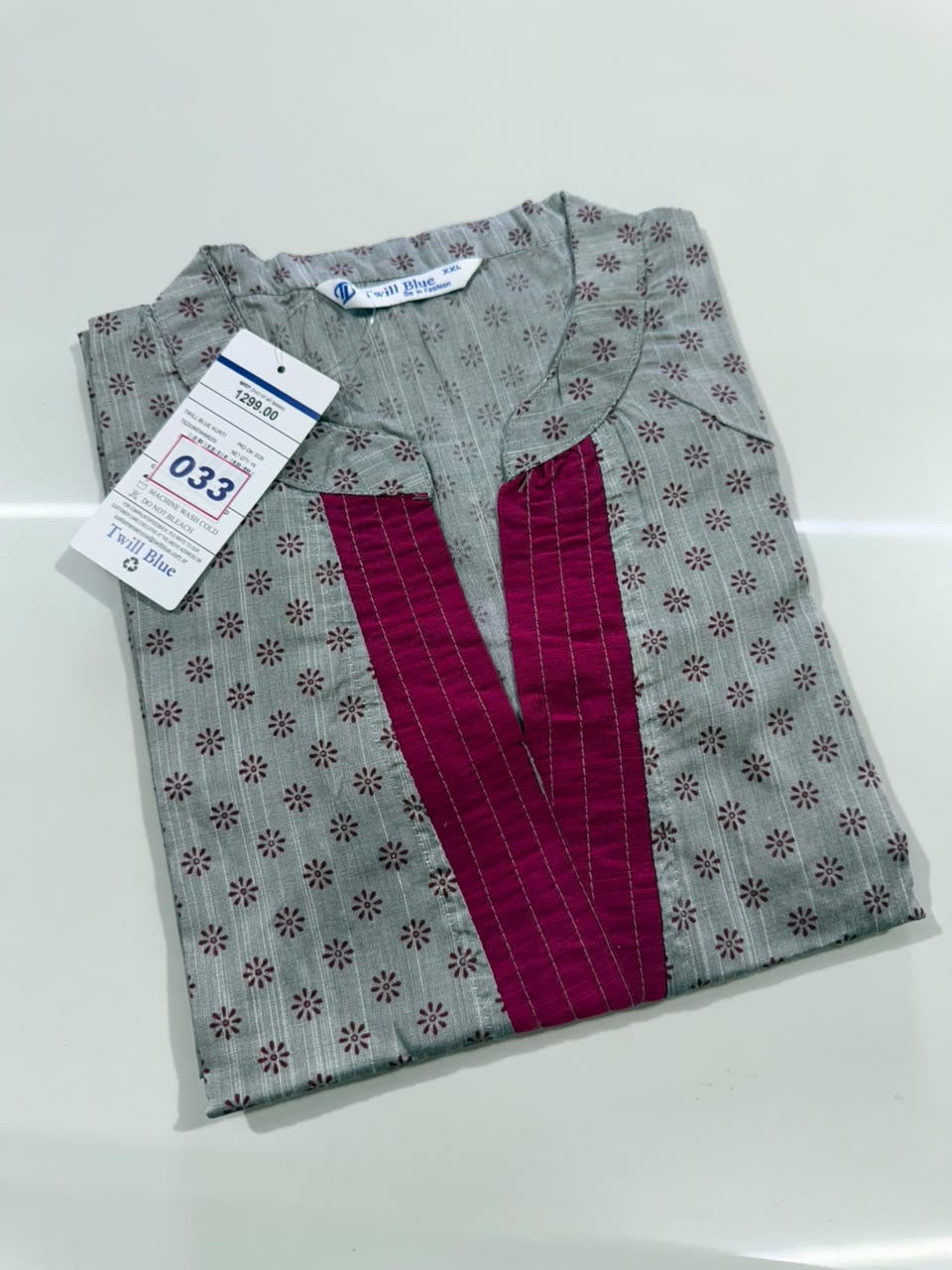Raw Silk Side Open Kurti (No 33)