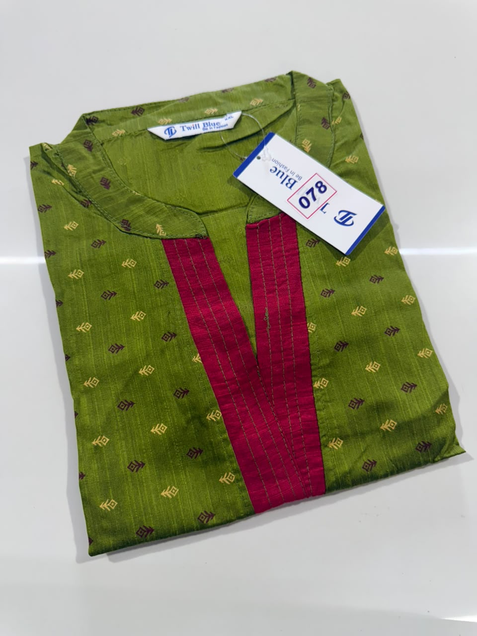 Raw Silk Side Open Kurti (No 78)