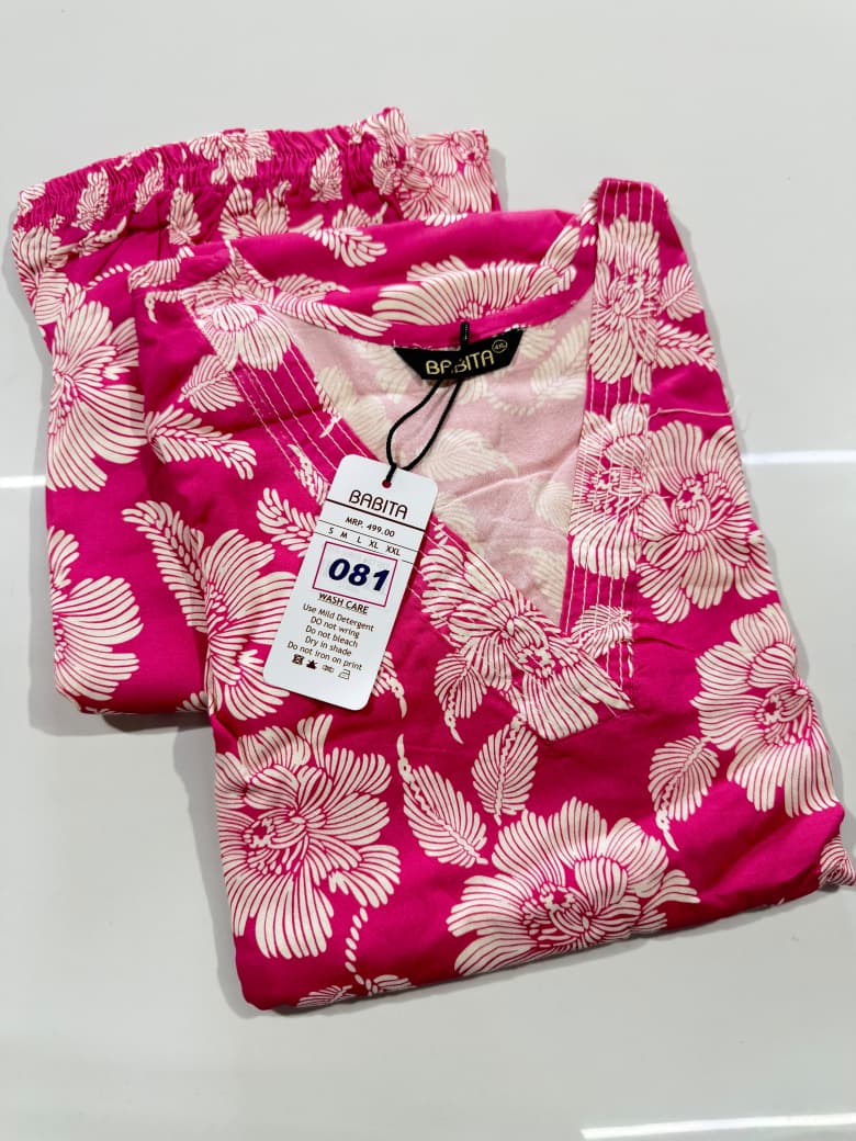 Rayon Co-ords (Plus Size)(No 81)
