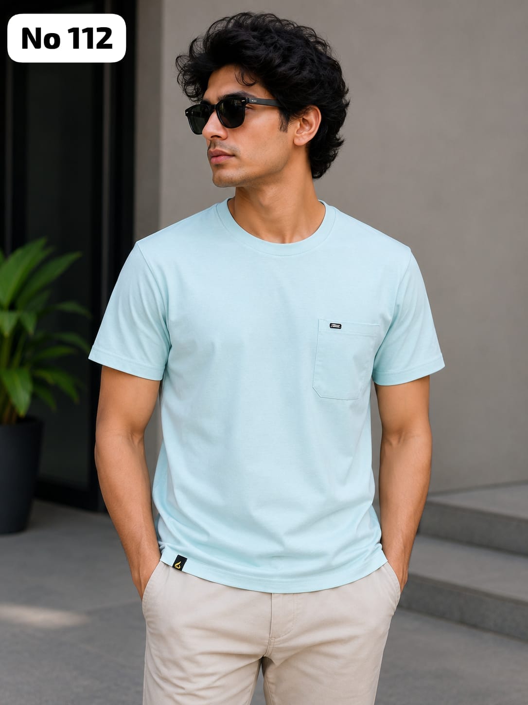 Premium Cotton Lycra Round Neck T-Shirt (No 112)