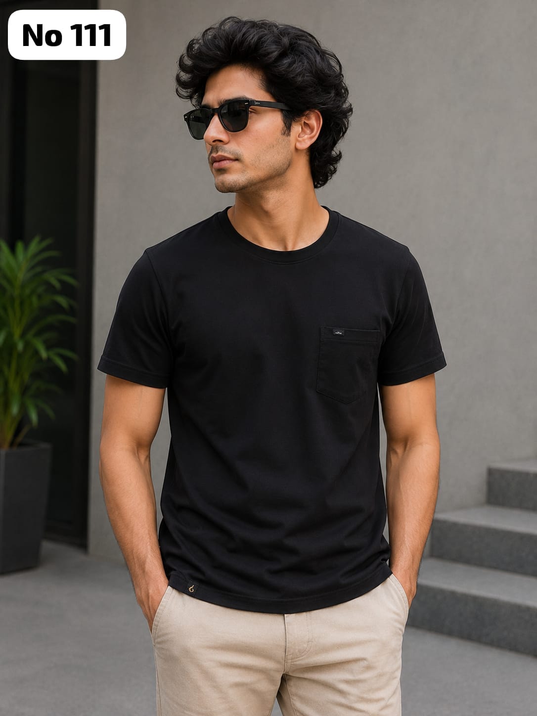 Premium Cotton Lycra Round Neck T-Shirt (No 111)