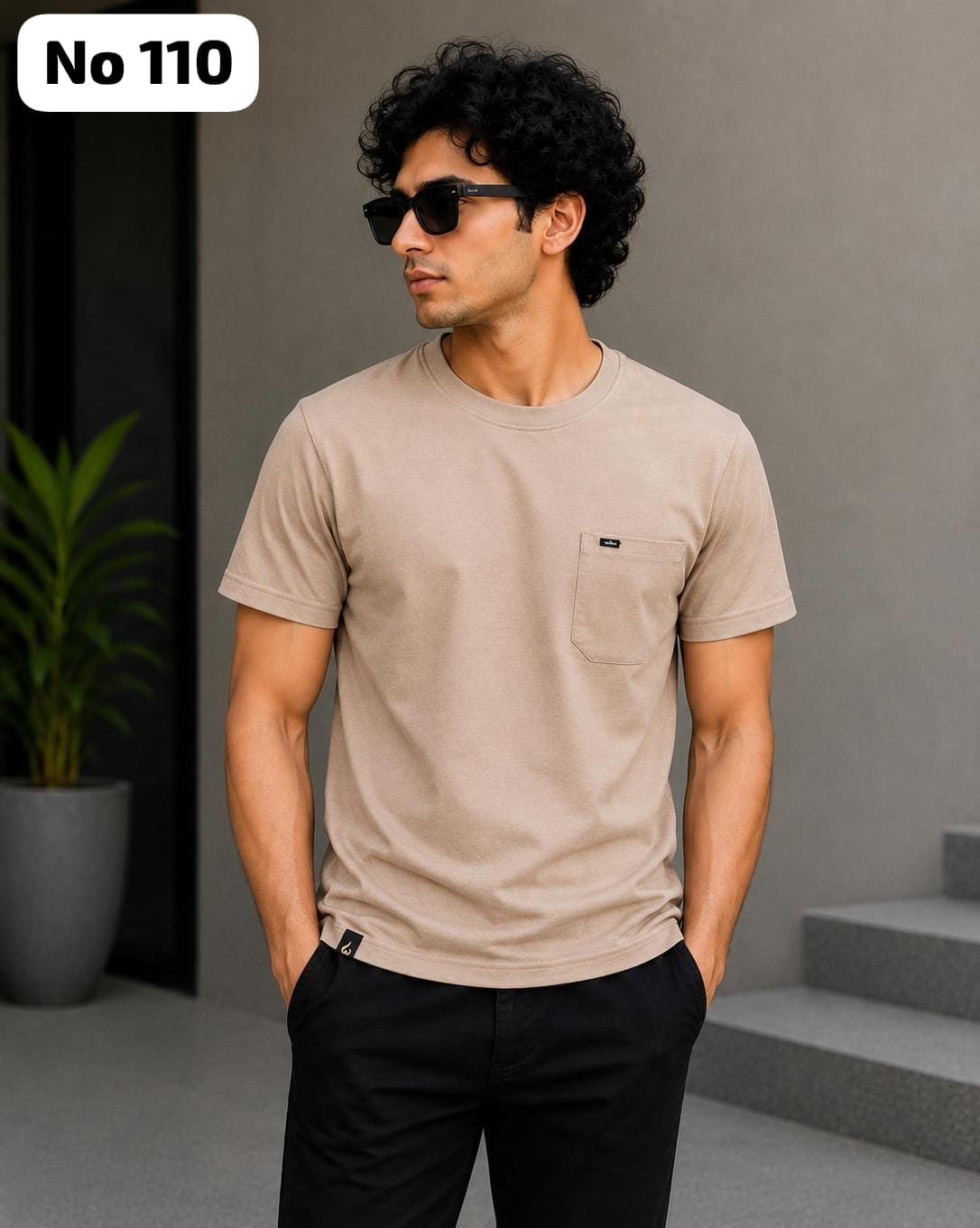 Premium Cotton Lycra Round Neck T-Shirt (No 110)
