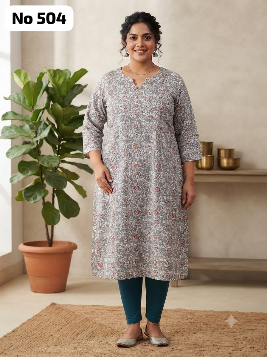 Rayon Dailywear Kurti (Plus Size) (No 504)