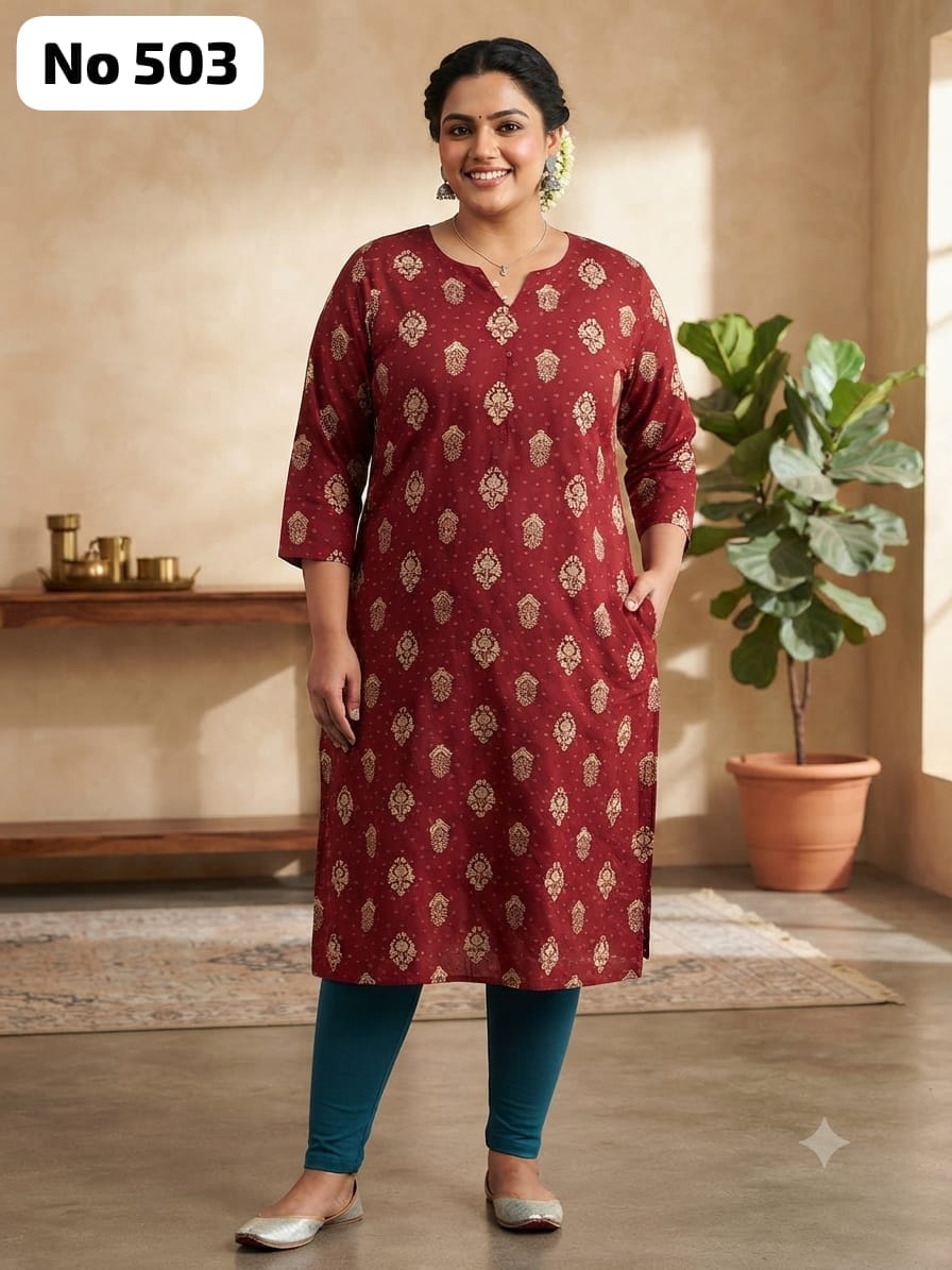 Rayon Dailywear Kurti (Plus Size) (No 503)