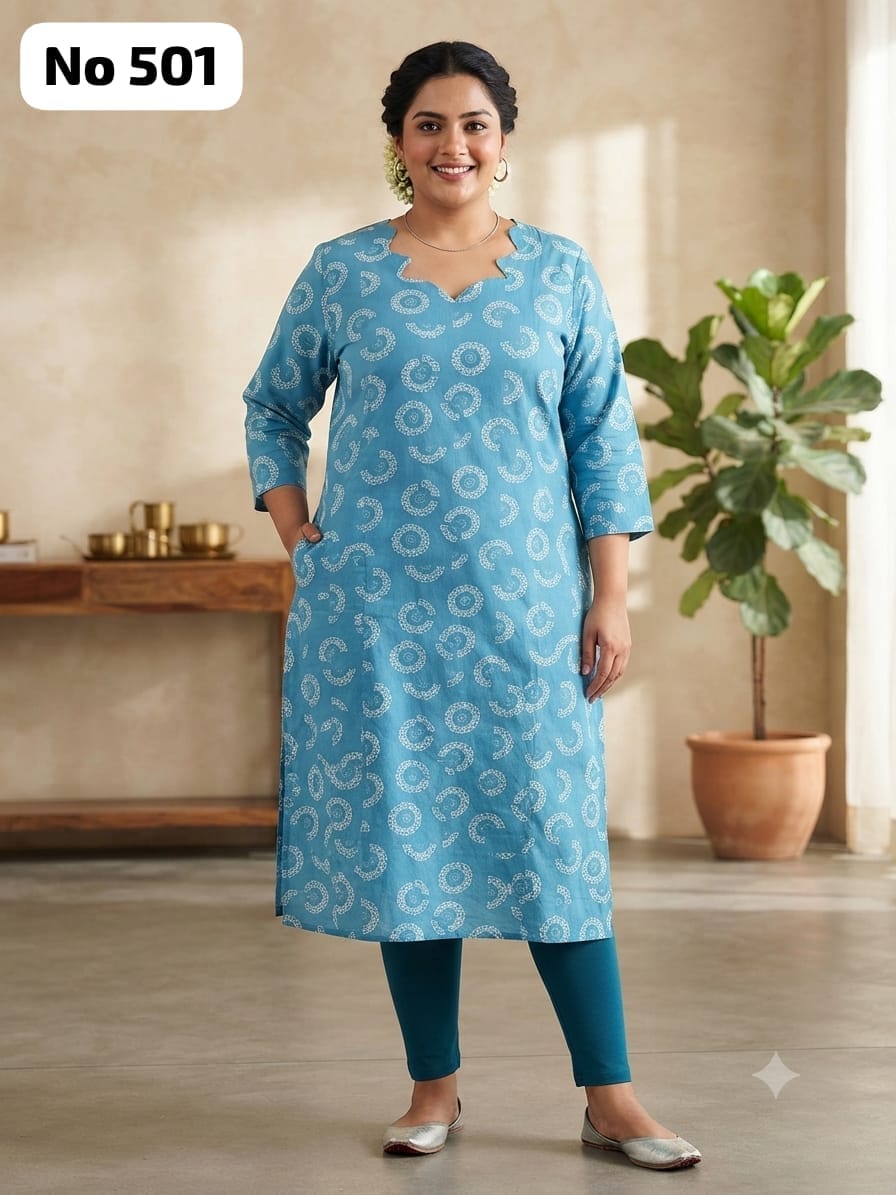 Rayon Dailywear Kurti (Plus Size) (No 501)