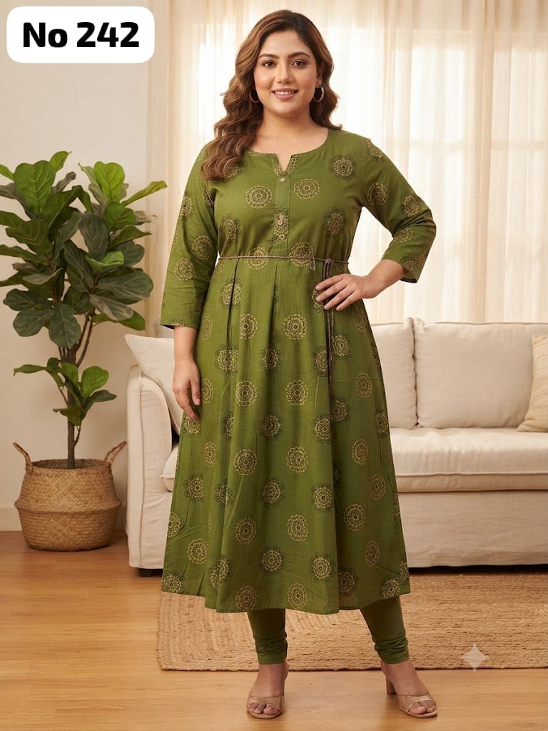 Rayon Anarkali (Plus Size) (No 242)